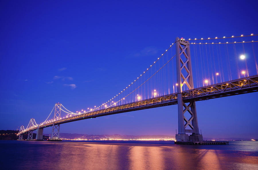 Bay Bridge In San Francisco, Ca At Night Photograph by Gregobagel
