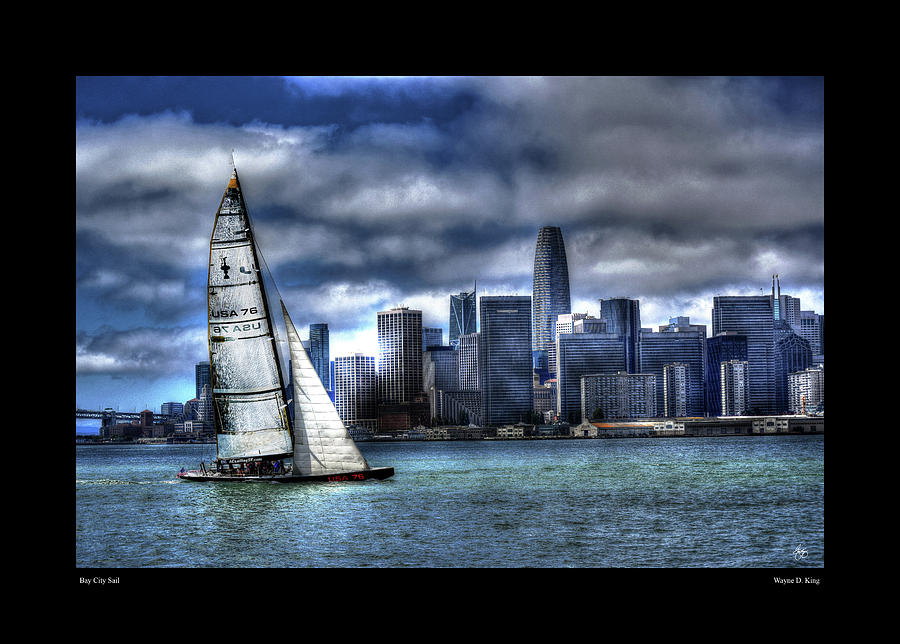 Bay City Sail Poster by Wayne King Bay City Sail Poster by Wayne King