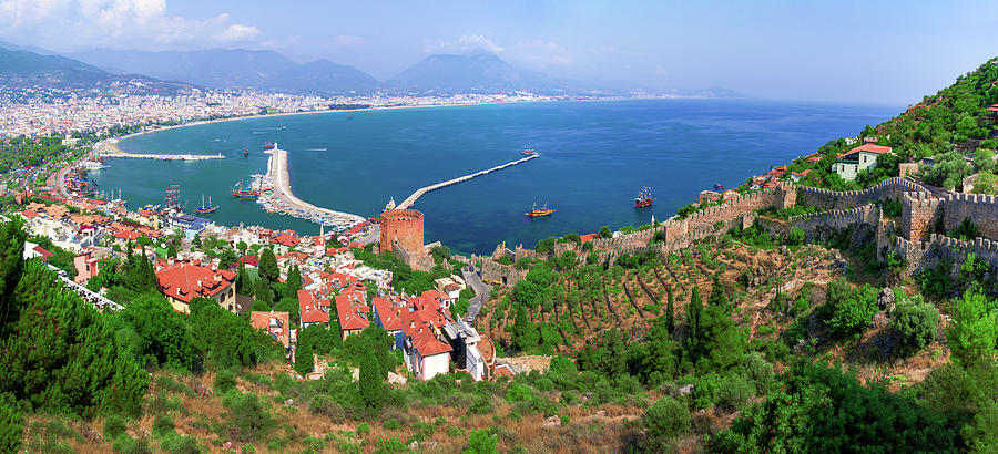 Bay on the harbor of Alanya Photograph by Sun Travels