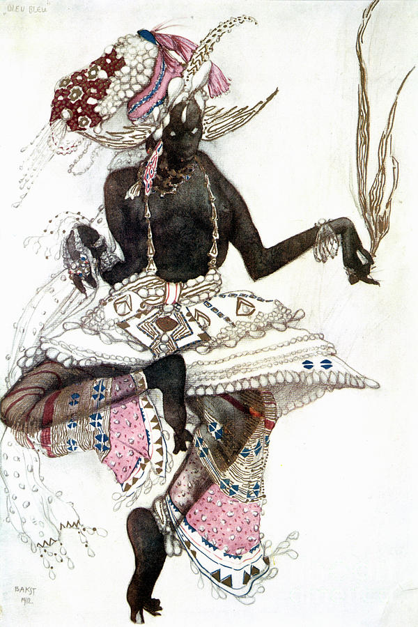 Bayadere Costume Design For Le Dieu Drawing by Print Collector