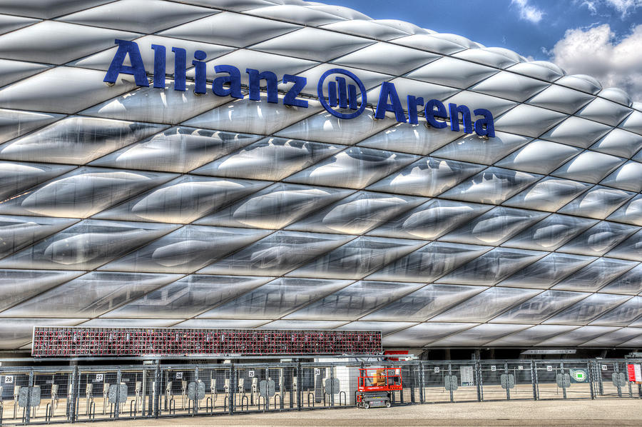 Munich Movie Photograph -  Allianz Arena Bayern Munich  by David Pyatt
