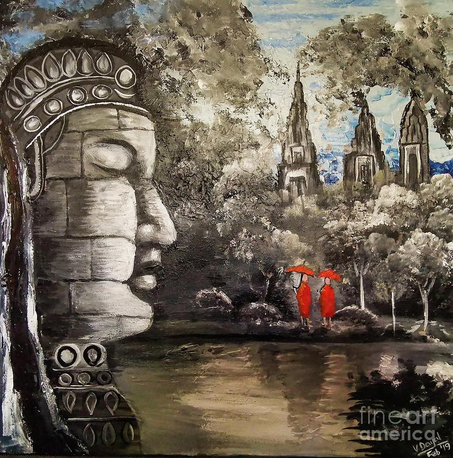 Bayon Buddha Painting by Vandana Dayal - Fine Art America