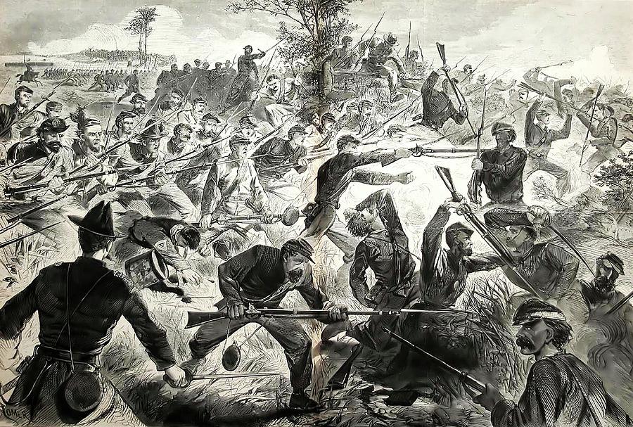 Bayonet Charge by Winslow Homer 1862 Drawing by Movie Poster Prints