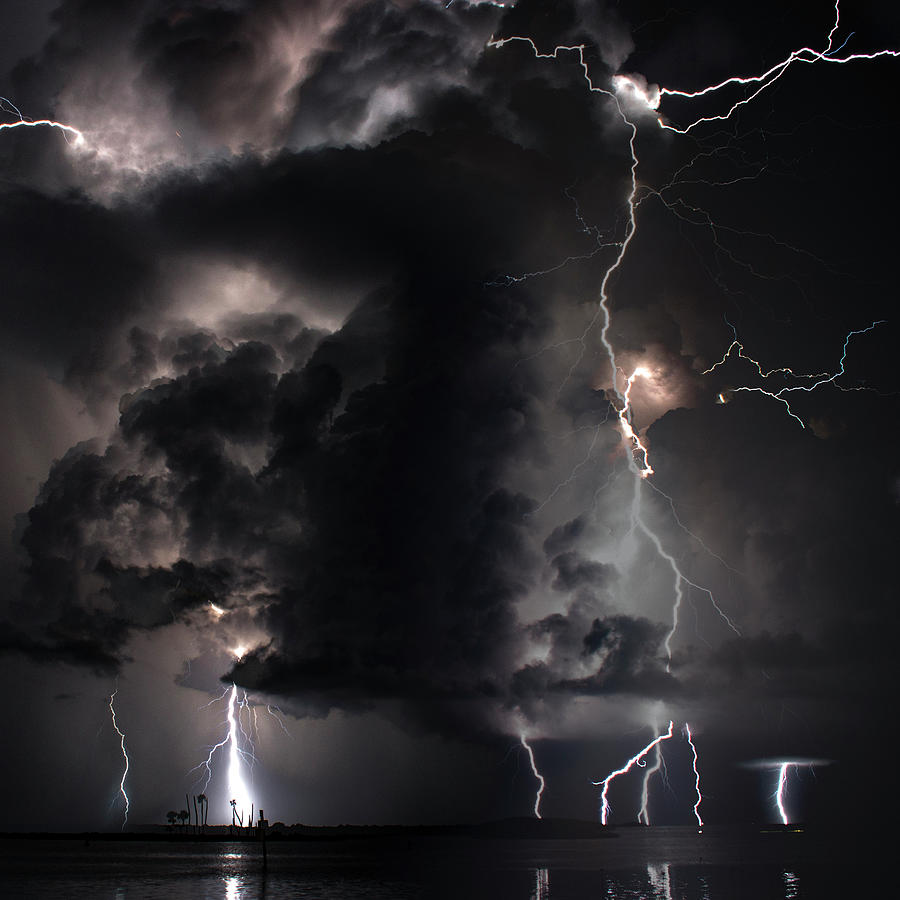 Bayport Lightning  Photograph by Richard Zentner