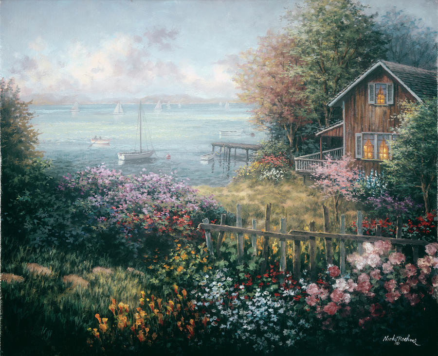 Cottage Painting - Bays Domain by Nicky Boehme