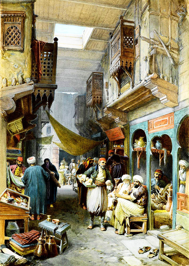 Bazaar Suez 1884 Photograph by Munir Alawi