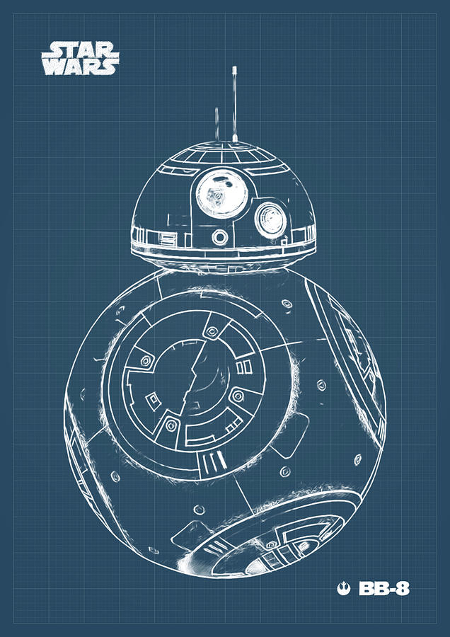 BB-8 Blueprint Digital Art By Dennson Creative - Pixels