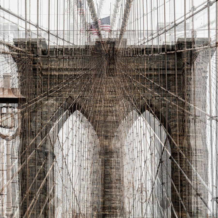 Brooklyn Bridge Photograph - Bbrriiddggee by Peter Pfeiffer