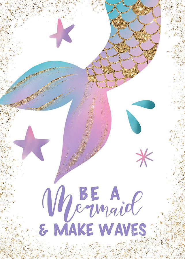 Be A Mermaid And Make Waves Digital Art by NamiBear