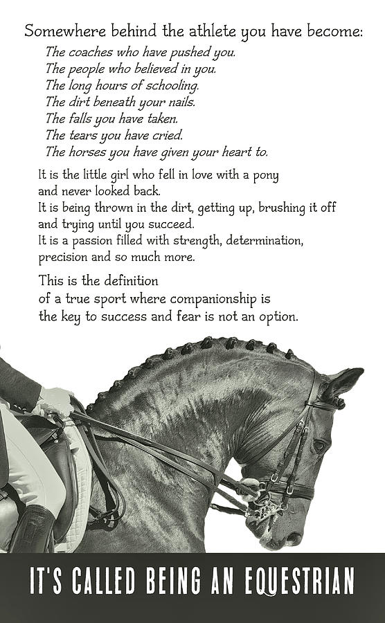 BE EQUESTRIAN quote Photograph by JAMART Photography