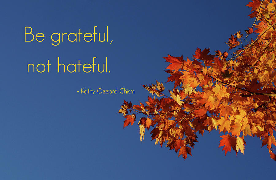 Be Grateful Photograph by Kathy Ozzard Chism