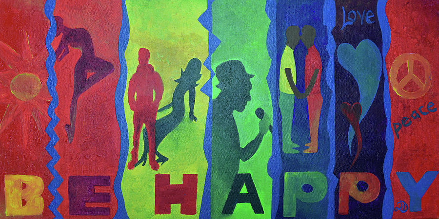 Lgbt Painting - Be Happy by Marquan Martin Lgbt Painting - Be Happy by Marquan Martin