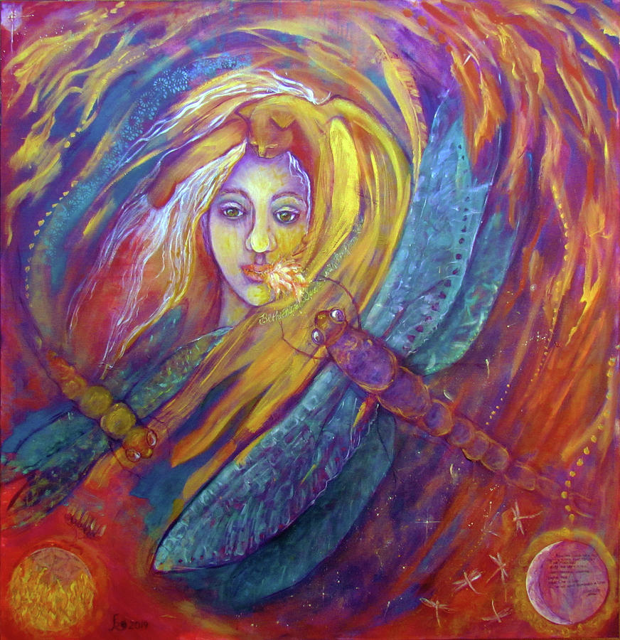 Be the Flame Speak Fire with Love Painting by Feather Redfox