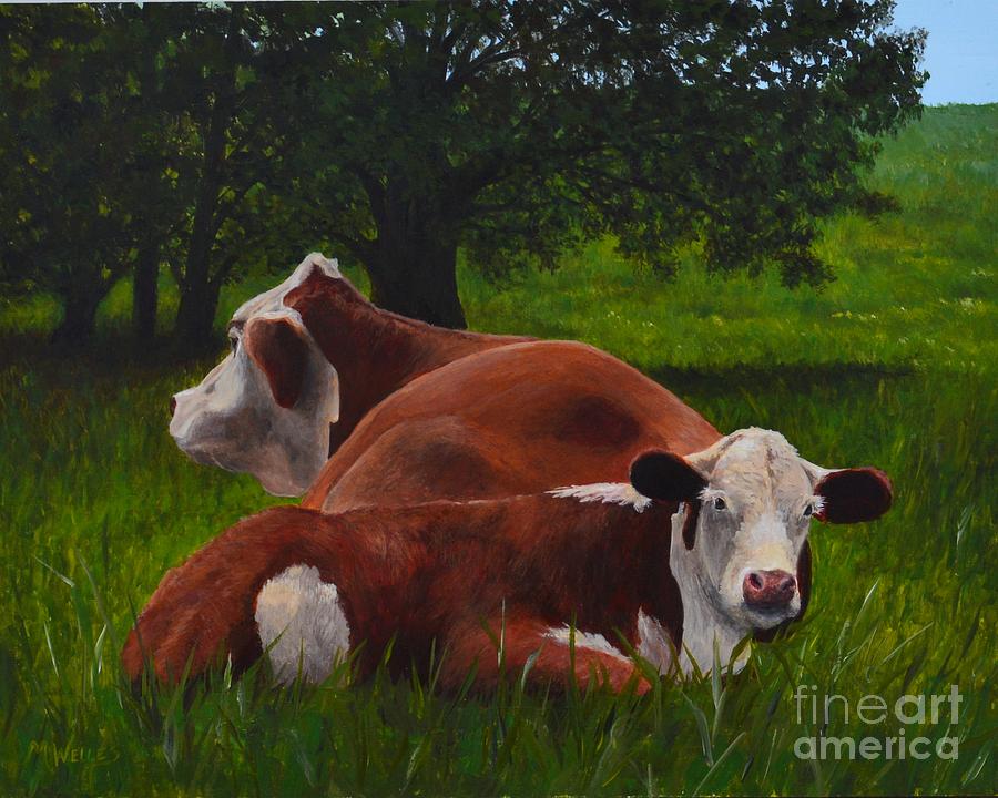 Peaceful Pasture Painting by Michelle Welles