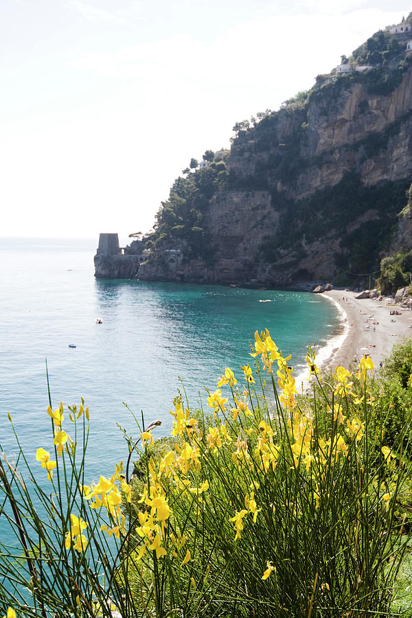 Beach And Turquoise Sea In Positano Photograph by Angelafoto