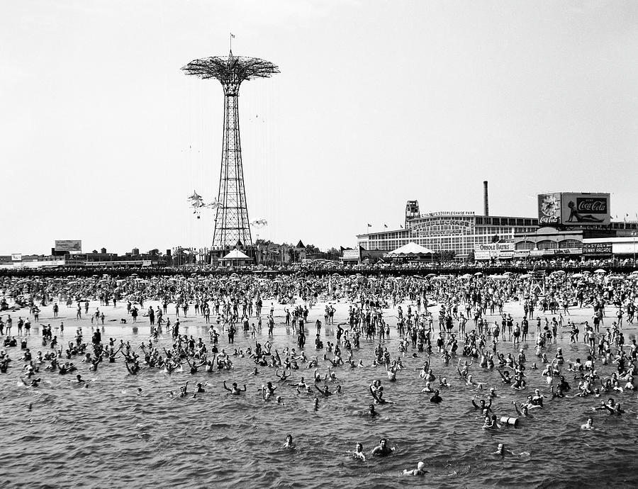 Beach At Coney Island Photograph by Margaret Bourke-White