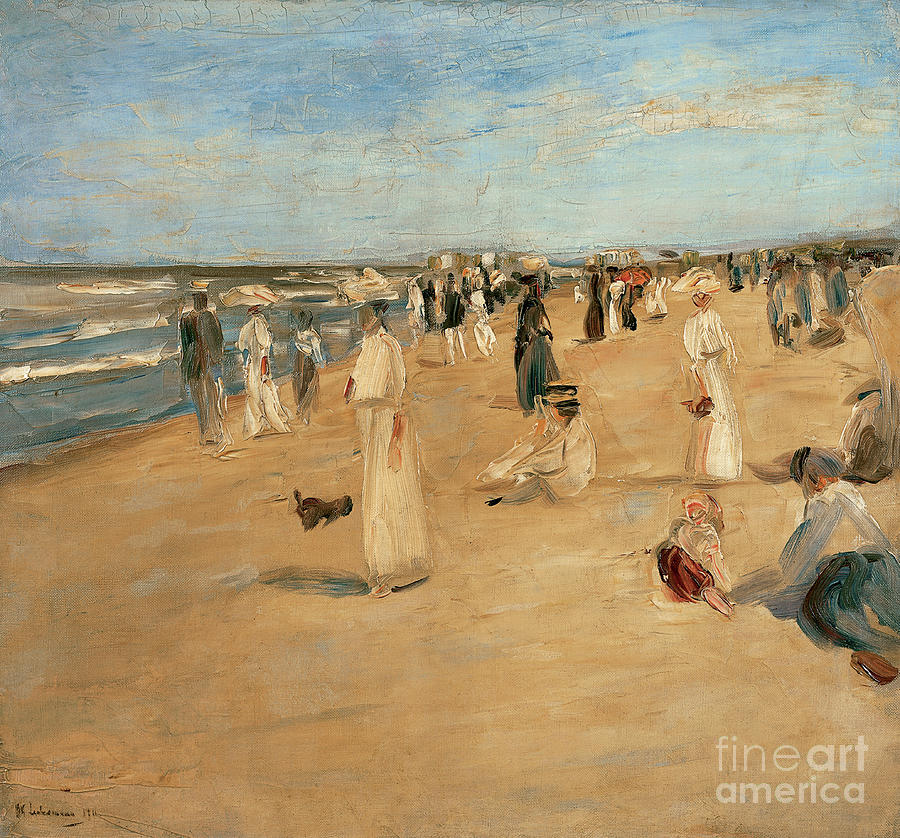 Beach At Noordwijk Drawing by Heritage Images