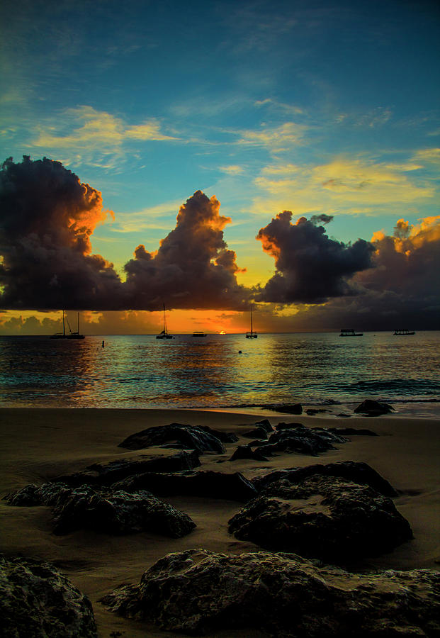Beach at sunset 2 Photograph by Stuart Manning