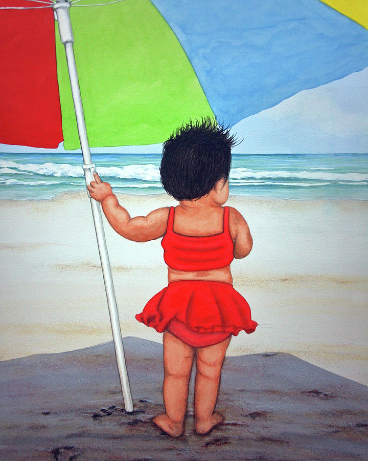 Beach Painting - Beach Baby K by Patrick Sullivan