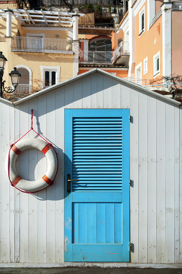 Beach Bathing Box And Life Buoy Photograph by Rachel Lewis Beach Bathing Box And Life Buoy Photograph by Rachel Lewis