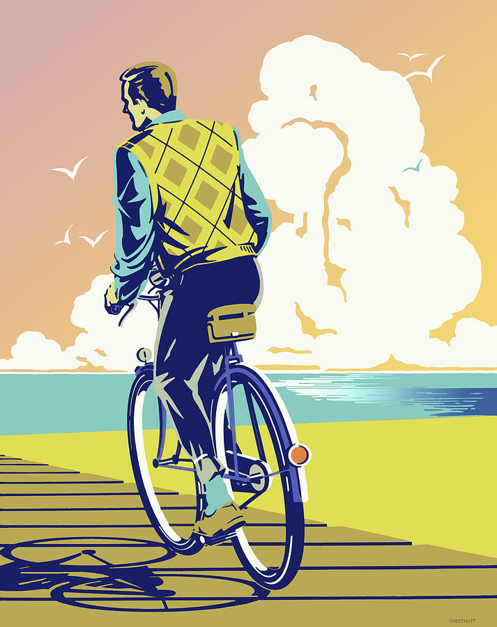 Bicycle Digital Art - Beach Bike by David Chestnutt