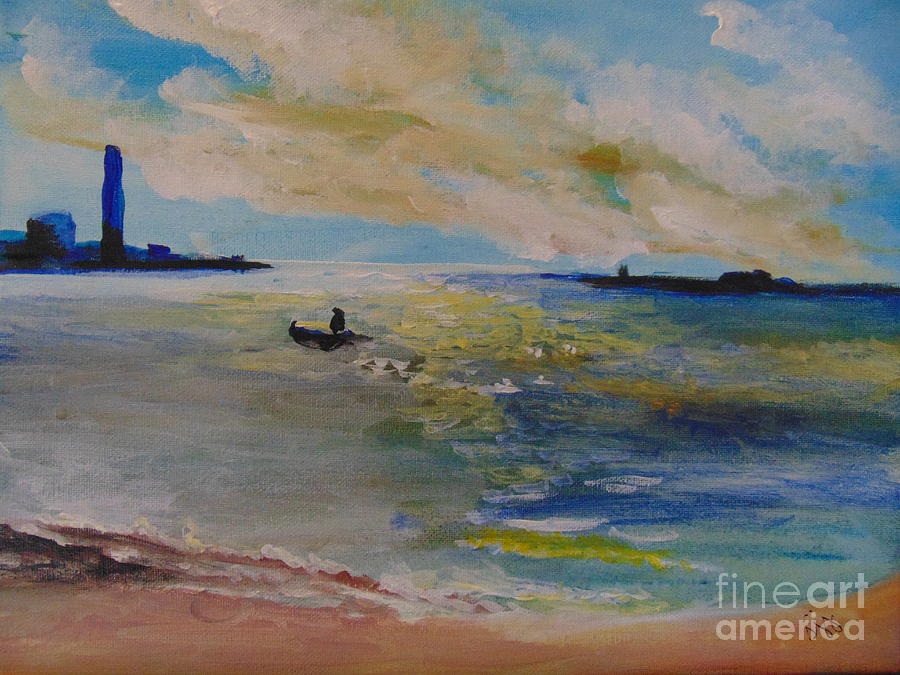 Beach Bliss Painting by Saundra Johnson