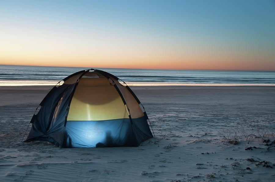 Beach Camp Sunrise Photograph by Austinartist