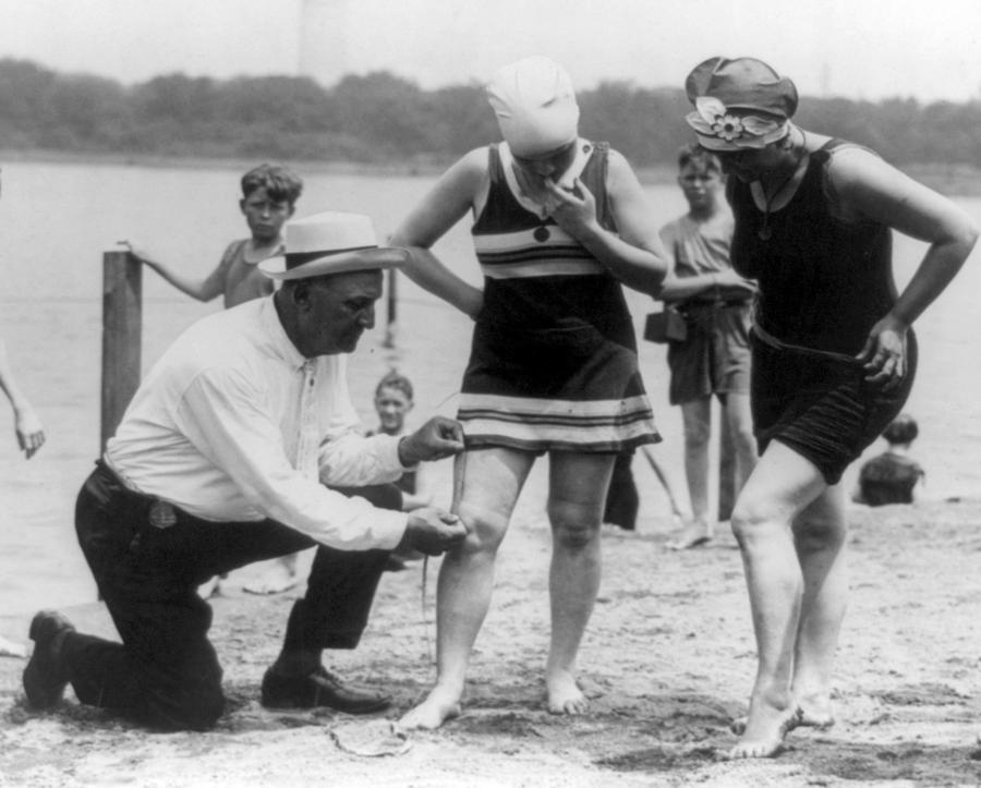 Beach Censorship, 1922 Photograph by Science Source
