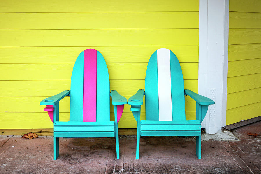 Beach Chairs, Pass-a-grille, Fl Digital Art by Lumiere