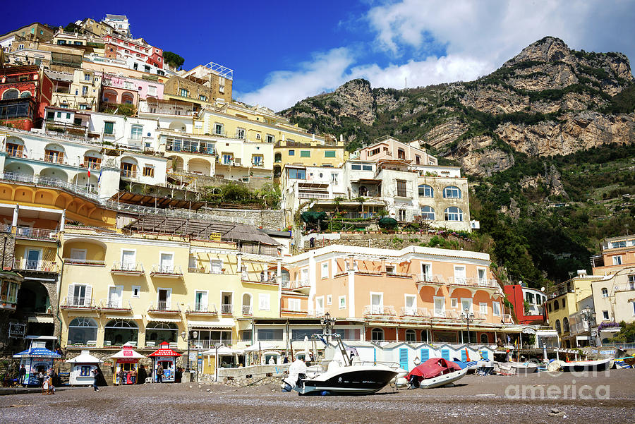 Beach Colors in Positano Italy Photograph by John Rizzuto