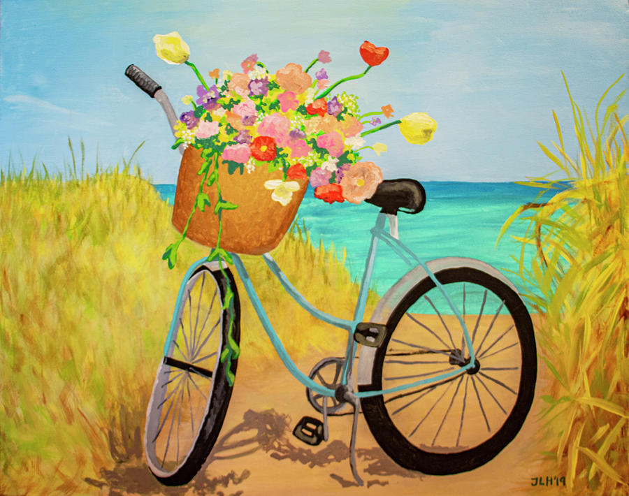 Beach Day Bouquet Painting by Jean Haynes