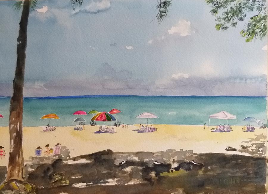 Nature Painting - Beach Day by Geeta Yerra