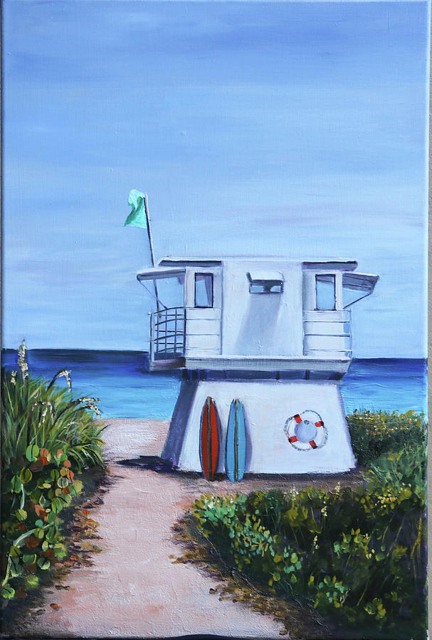 Beach Day Painting by Sue Appleton Dayton - Fine Art America