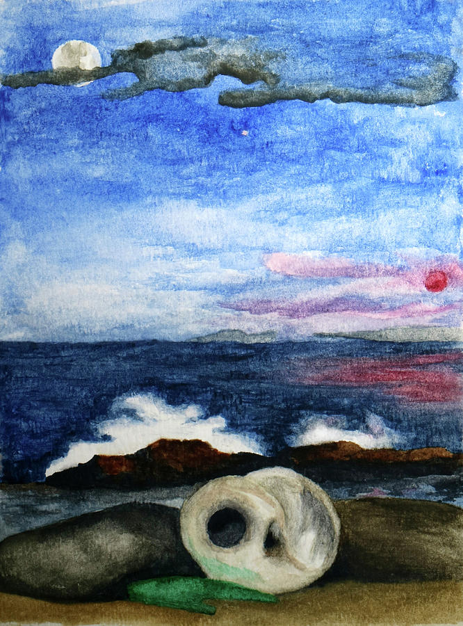 Beach Debris with Waves by Robert Morin Beach Debris with Waves by Robert Morin