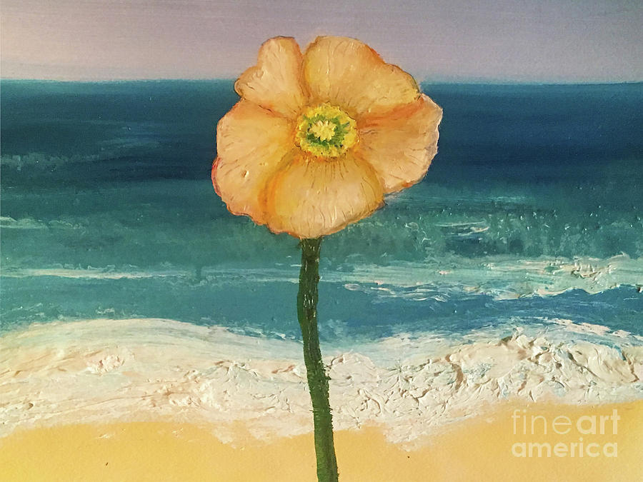 Beach Flora Painting by Shelley Myers