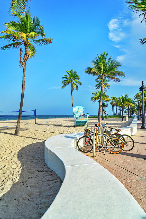 Beach, Fort Lauderdale, Florida Digital Art by Laura Zeid