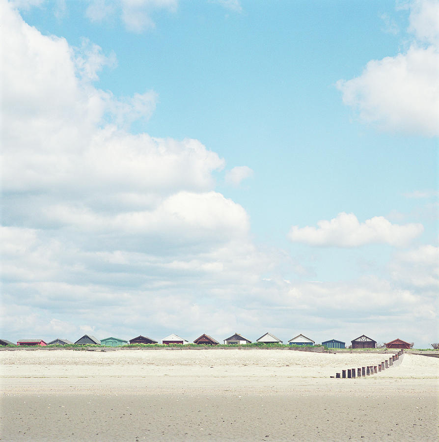 Beach Huts On Beach Photograph by Tim Hall Beach Huts On Beach Photograph by Tim Hall