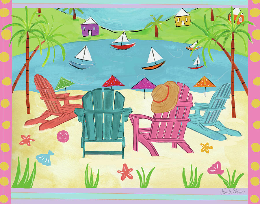 Boat Painting - Beach Living Iv by Farida Zaman