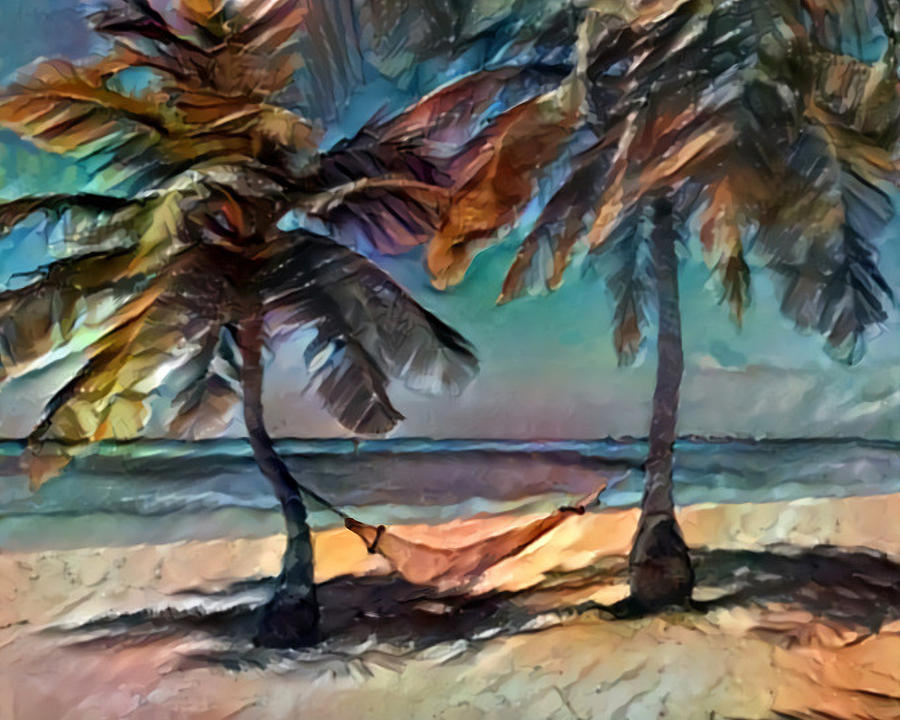 Beach Palms - Multi 403 Digital Art by Artistic Mystic