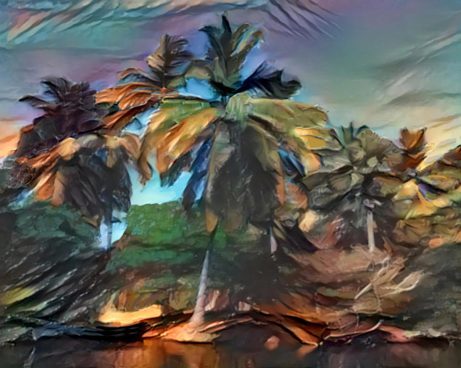 Beach Palms - Multi 61 Digital Art by Artistic Mystic