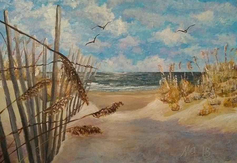 Beach Path Painting by Mindy Gibbs