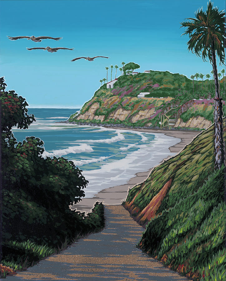 Summer Painting - Beach Path by Palmer Artworks