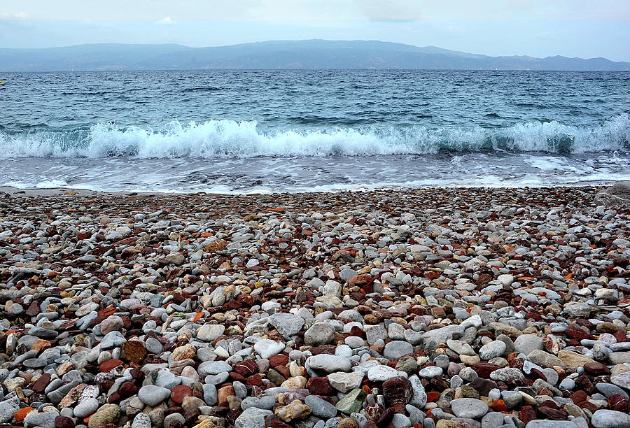 Beach Pebbles In Hydra Greece, Aegean Photograph by ©  Karolos  Trivizas