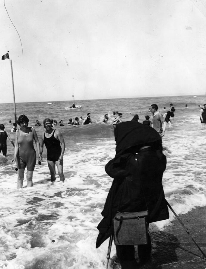 Beach Photographer Photograph by Hulton Archive