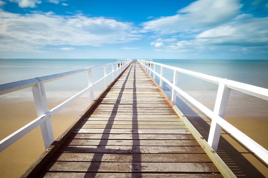 Beach Pier Photograph by Top Wallpapers