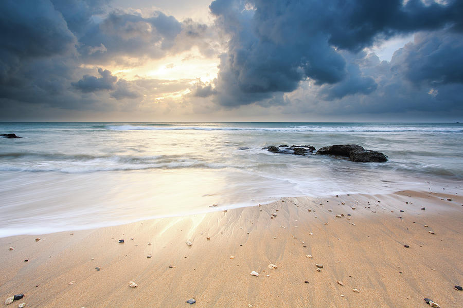 Beach, Rocks And Waves Photograph by Samyaoo