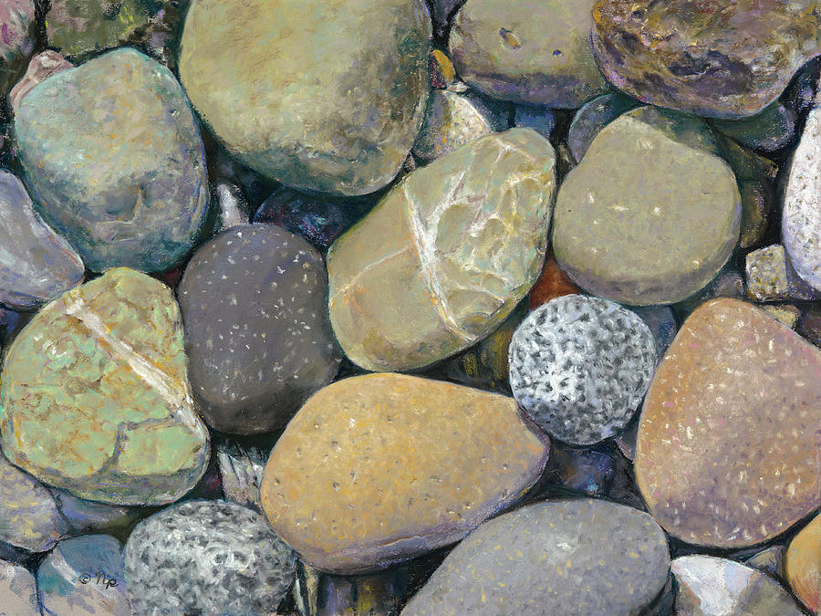 Beach Rocks Painting by Nick Payne
