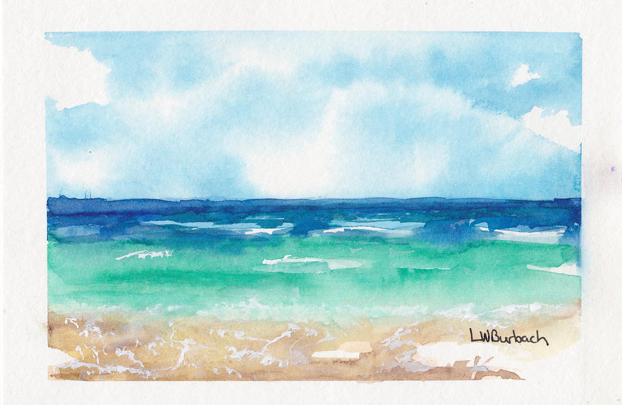 Beach Scene Painting by Lisa Burbach