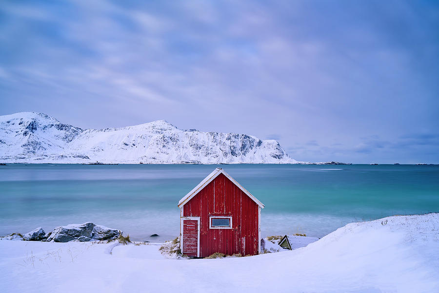 Winter Photograph - Beach Shack by Michael Blanchette Photography