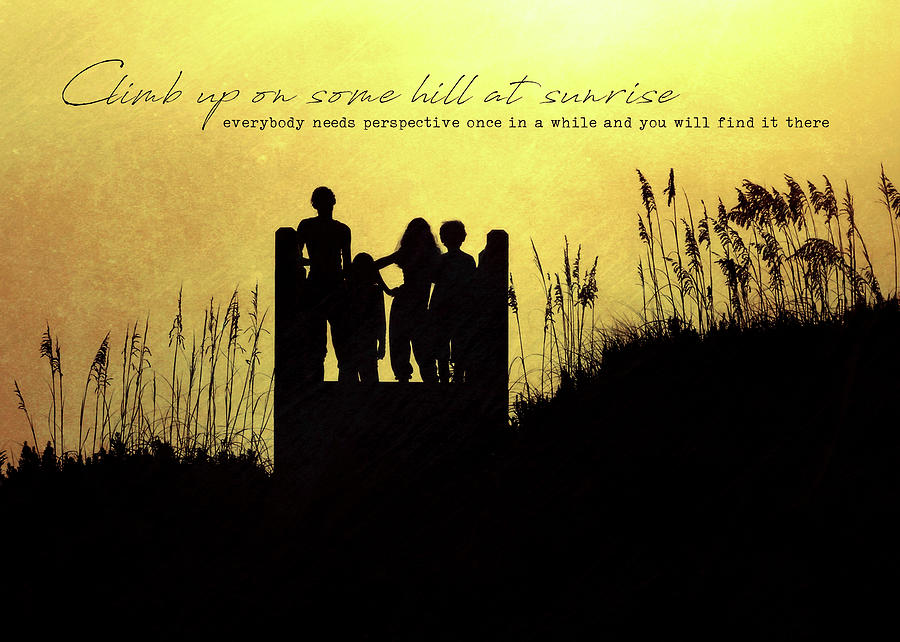 BEACH SILHOUETTE quote Photograph by JAMART Photography